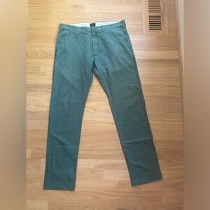 J crew the driggs slim fit 100% cotton pants in spruce